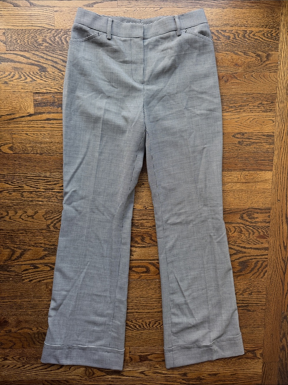Per Se Wool Blend Flare Black and White Houndstooth Dress Pants Size 4